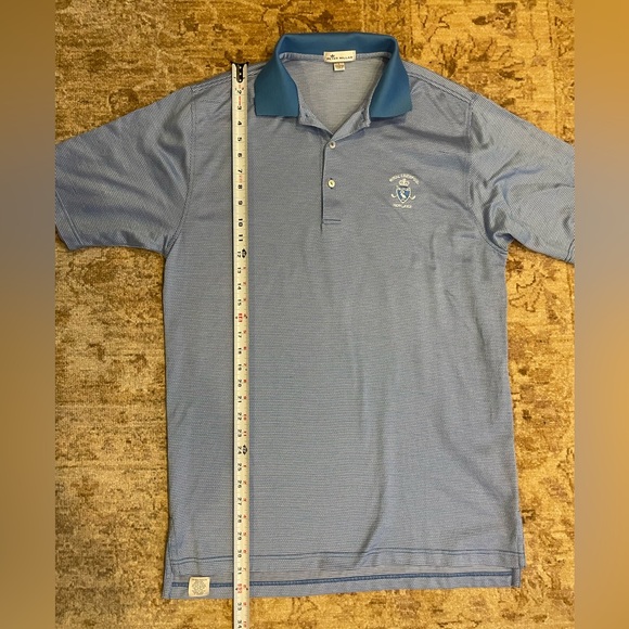 Peter Millar Royal Liverpool Hoylake branded Blue Polo size Large - Picture 5 of 11